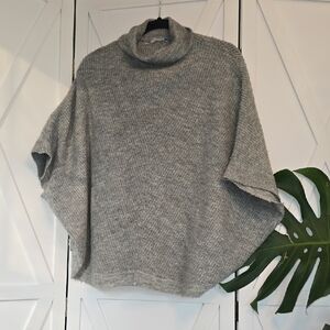 Knit Poncho with Dolman Sleeves